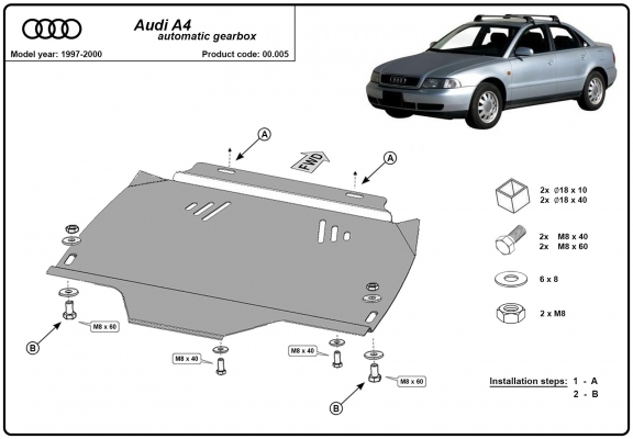 Protector de la caja de cambios Audi A4 B5 - Automatico