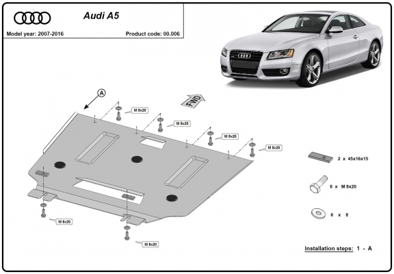 Protector de la caja de cambios Audi A5