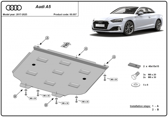 Protector de la caja de cambios Audi A5