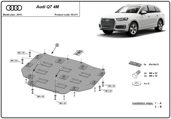Protector de la caja de cambios Audi Q7