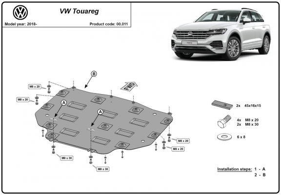 Protector de la caja de cambios VW Touareg