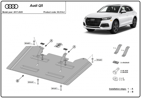 Protector de la caja de transferencia Audi Q5