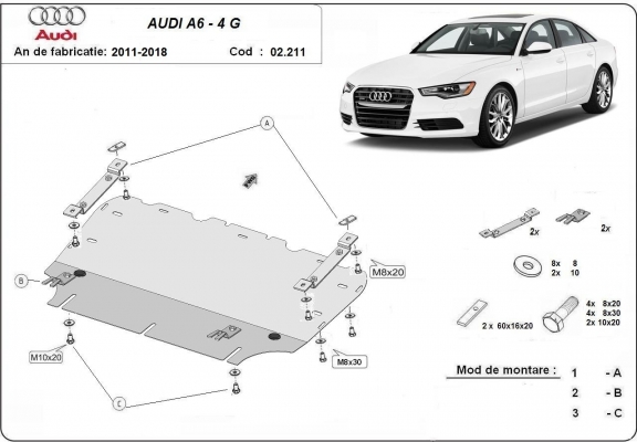 Cubre carter metalico Audi A6