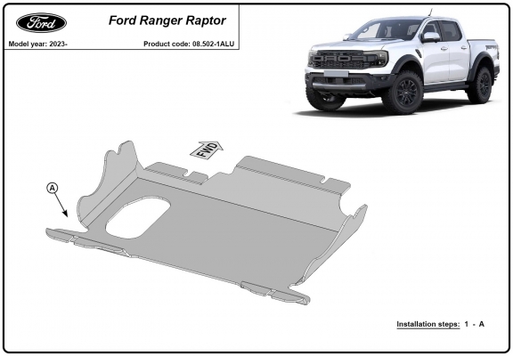 Cubre carter de aluminio Ford Ranger Raptor