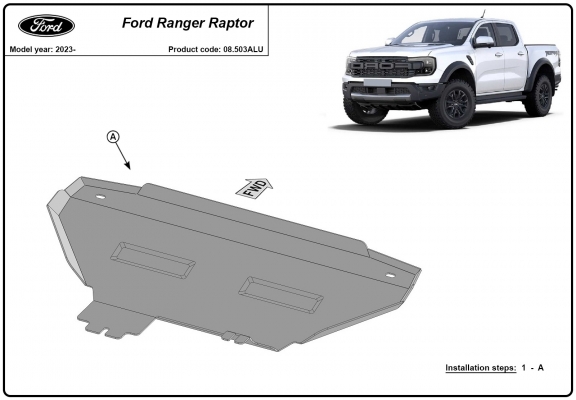 Protector de aluminio del radiador Ford Ranger Raptor