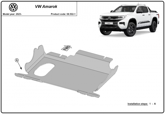 Cubre carter metalico Volkswagen Amarok 2