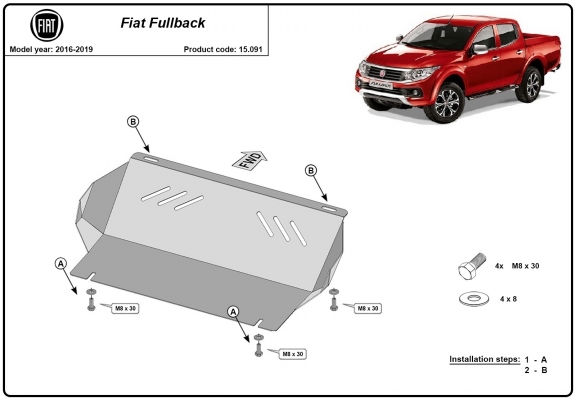 Protector del radiador Fiat Fullback