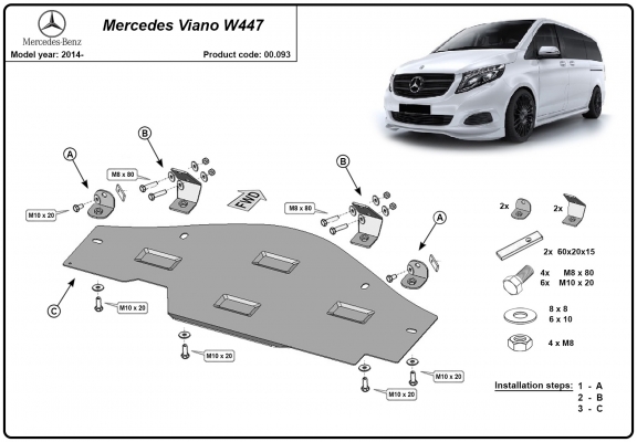 Protector del sistema Stop&Go Mercedes Viano W447 - 1.6 D