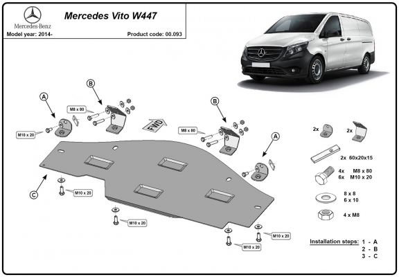 Protector del sistema Stop&Go Mercedes Vito W447 - 1.6 D