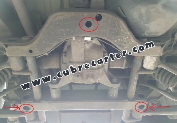 Protección del diferencial trasero Mercedes ML W163