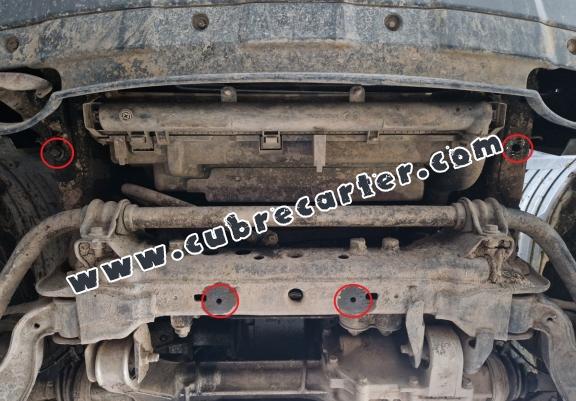 Protección de radiador de aluminio para Nissan Navara D40
