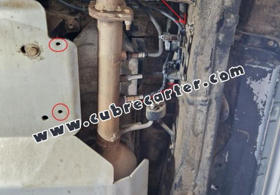 Protector de aluminio de los sensores del filtro de particulas Toyota Hilux