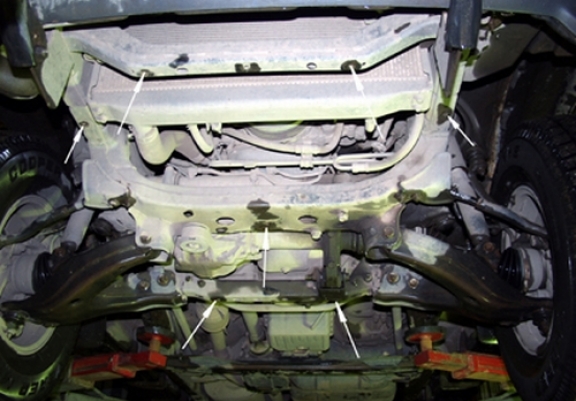 Cubre carter metalico Toyota Land Cruiser J100